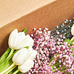 Serene White Tulips Box