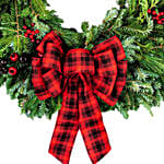 Bow Christmas Wreath 30 Cms