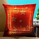 Christmas Baubles Personalised LED Cushion