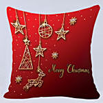 Christmas Baubles Personalised LED Cushion