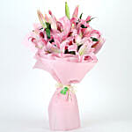 Attractive Oriental Pink Lilies Bouquet