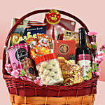 Happy Chinese New Year Wine Treats Basket