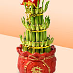 3 Layer Bamboo In Chinese New Year Theme Pot