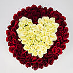 Heart Shaped Premium Roses Arrangement