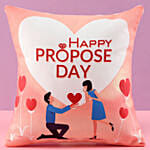 Propose Day Wishes Printed Cushion