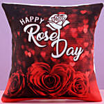 Rose Day Wishes Led Cushion