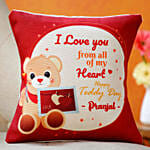 Teddy Day Personalised Cushion