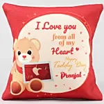 Teddy Day Personalised Cushion