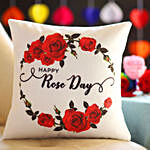 Beautiful Rose Day Wishes Cushion