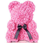 Artificial Roses Pink Teddy Bear With I Love You Balloon For Valentines