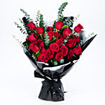 Beautiful Boquet Of 24 Red Roses With Moni Mousse Cake