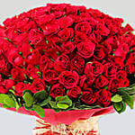 Bouquet Of 100 Roses With I Love You Table Top For Valentines