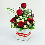 I Love You Flower In A Vase With I Love You Table Top