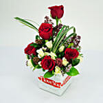 I Love You Flower In A Vase With I Love You Table Top