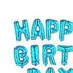 Happy Birthday Letter Blue Balloons