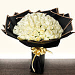 50 White Roses Beauty Bouquet