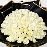 50 White Roses Beauty Bouquet