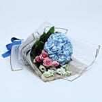 Appealing Roses N Hydrangea Bouquet