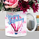 Delight Mixed Flowers In Birthday Mug