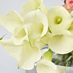 Dual Shade Roses And Calla Lilies Beauty