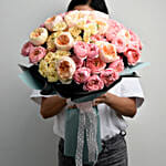 Garden Roses Long Hand Bouquet