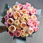 Garden Roses Long Hand Bouquet