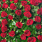 Ravishing 200 Red Roses In Glass Vase