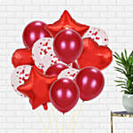 Red Latex And Foil Balloons