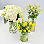 Set Of 3 Graceful Flower Arrangements