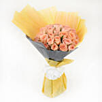 35 Peach Rose Bouquet