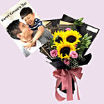 Happy Father's Day Personalised Sunflower Bouquet
