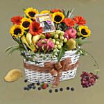 Exotic Fruits White Basket