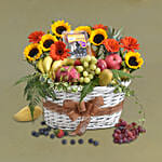 Exotic Fruits White Basket