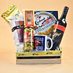 Yummy Treats & Premium Wine Hamper For Dad