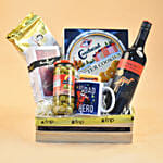 Yummy Treats & Premium Wine Hamper For Dad