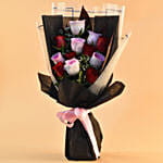 Elegant Pink & Red Roses Bouquet