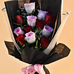 Elegant Pink & Red Roses Bouquet
