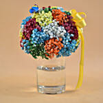 Colourful Baby Breath Cylindrical Vase