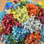 Colourful Baby Breath Cylindrical Vase