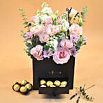 Elegant Mixed Flowers & Ferrero Rocher Black Box