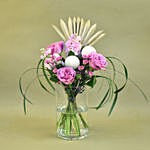Graceful Mixed Flowers Cylindrical Vase