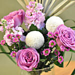 Graceful Mixed Flowers Cylindrical Vase