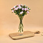 Pink Spray Roses Oval Shaped Vase