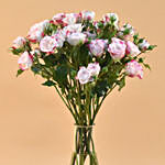 Pink Spray Roses Oval Shaped Vase