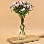 Pink Spray Roses Oval Shaped Vase