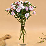 Pink Spray Roses Oval Shaped Vase