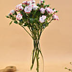 Pink Spray Roses Oval Shaped Vase