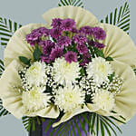 Eternal Condolence Mixed Flowers Black Stand