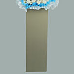 Peaceful Condolence Mixed Flowers Grey Stand