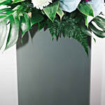Peaceful Mixed Flowers Grey Cardboard Stand